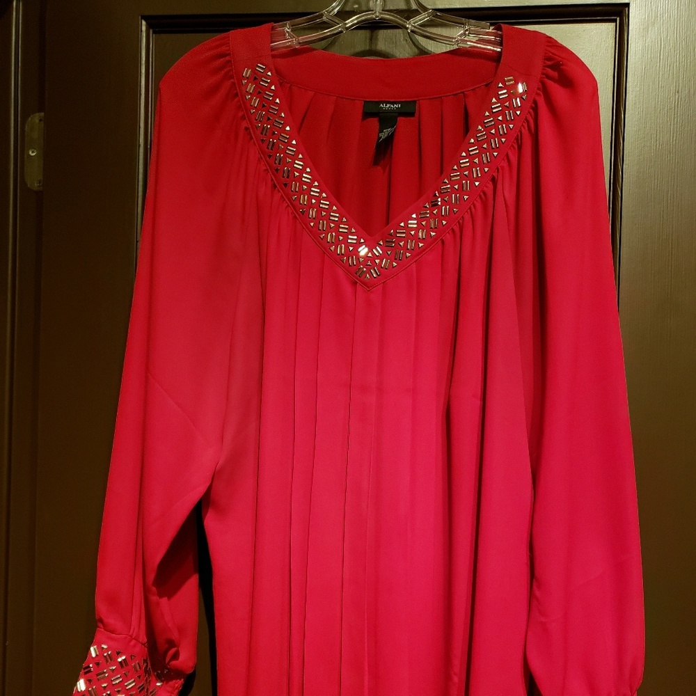 ALFANI from Macy's red blouse